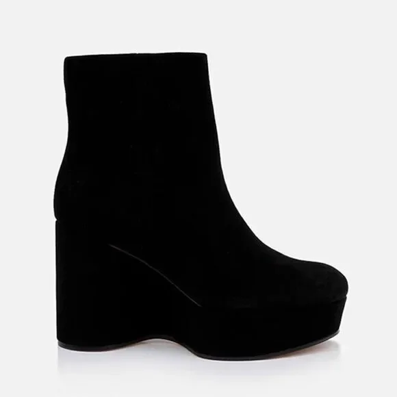 Clergerie Paris BELEN Suede Platform Boot Black size 9 $795.00 - Picture 1 of 8